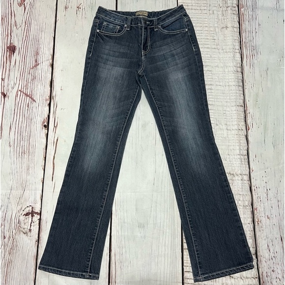 Earl Jeans Denim - EARL JEANS embellished boot cut jeans fading distress size 6 Vintage Y2K EUC